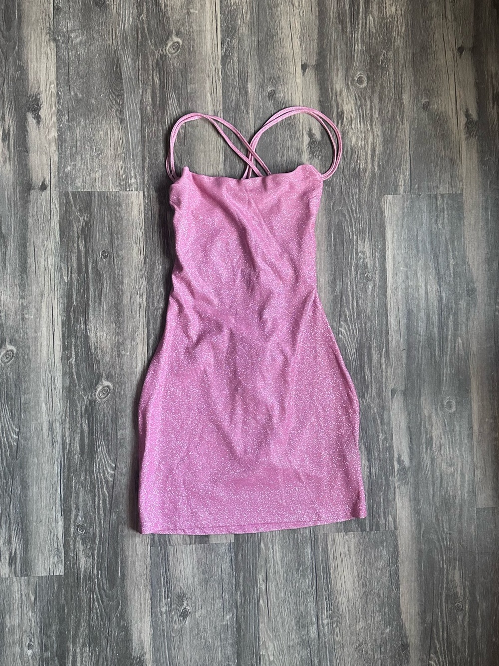 Cider Sparkling Pink Strappy Formal Mini Dress
Size: Small Party Dress